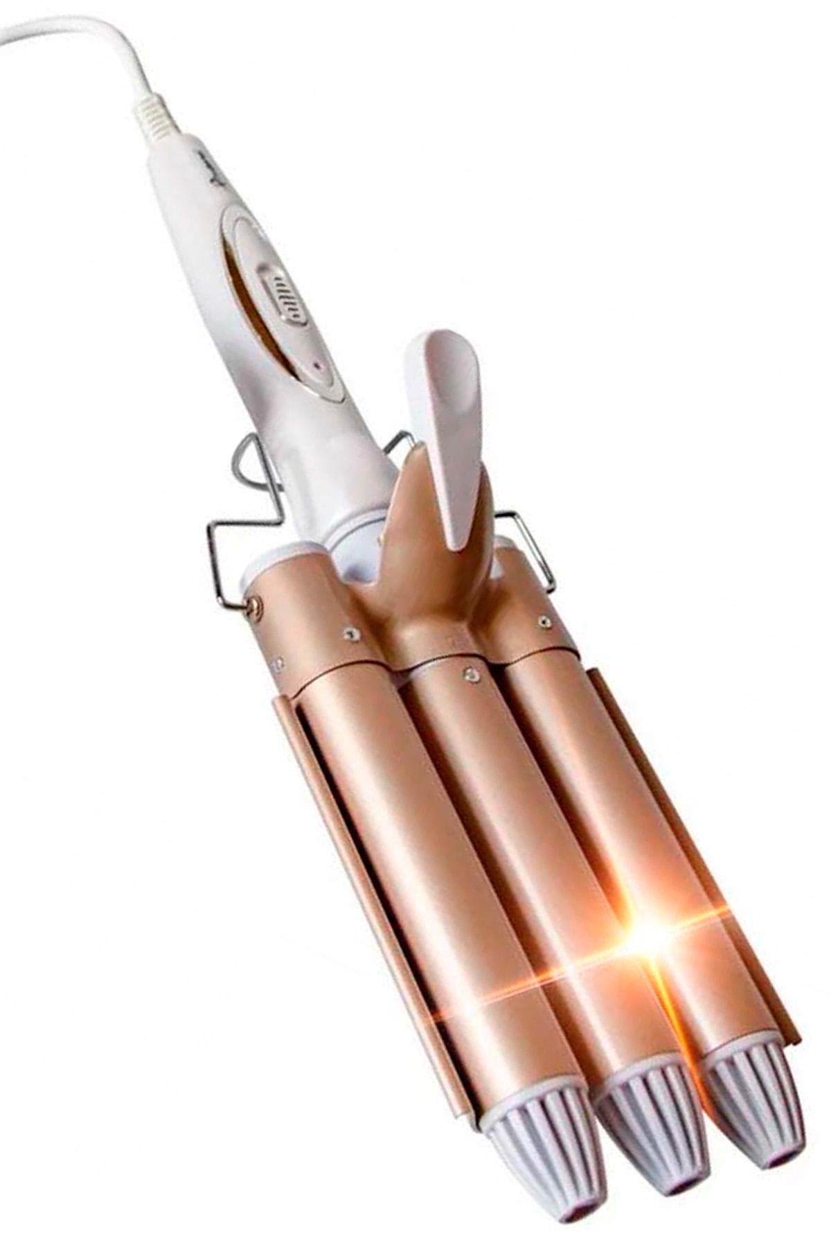 Плойка для завивки волос Geemy GM-1988 с керамическим покрытием/тройные шипцы (GM1988GL)