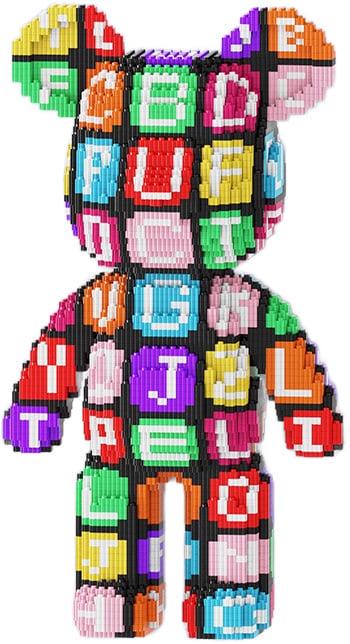 Конструктор 3D Magic Blocks SHLab BB-78 BearBrick Alphabet 3688 деталей 47 см (39119)