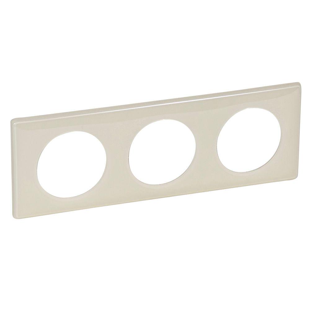 Рамка Legrand Celiane 3п пластик  Слоновая кость глянец (66623)