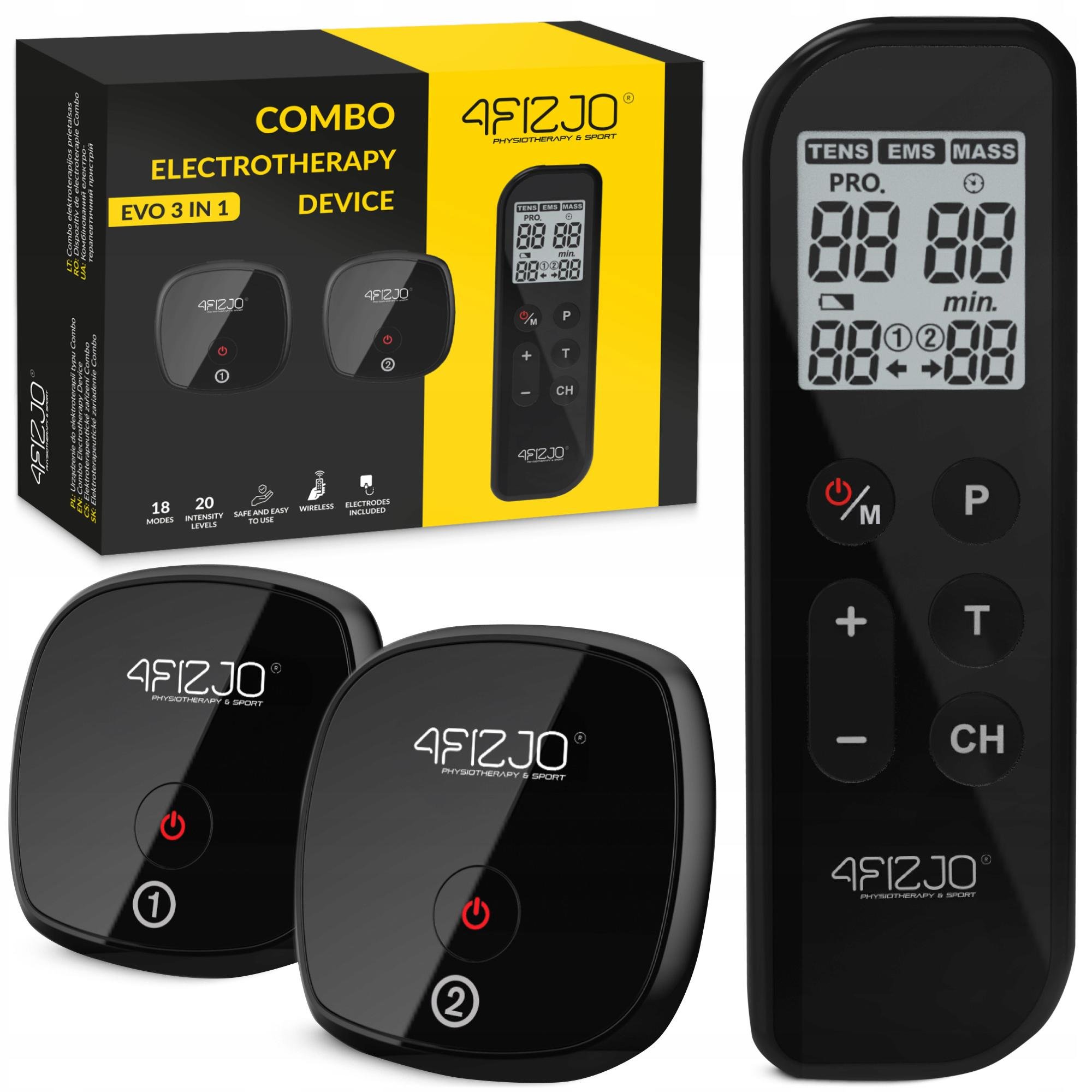 Аппарат для электростимуляции мышц 4fizjo Combo EVO 3в1 (P-5905973404389)