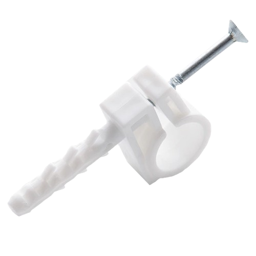 Обойма для труб та кабелю APRO 20-22 мм діаметр свердла 8 мм 50 шт. Білий (51b0fdbc)