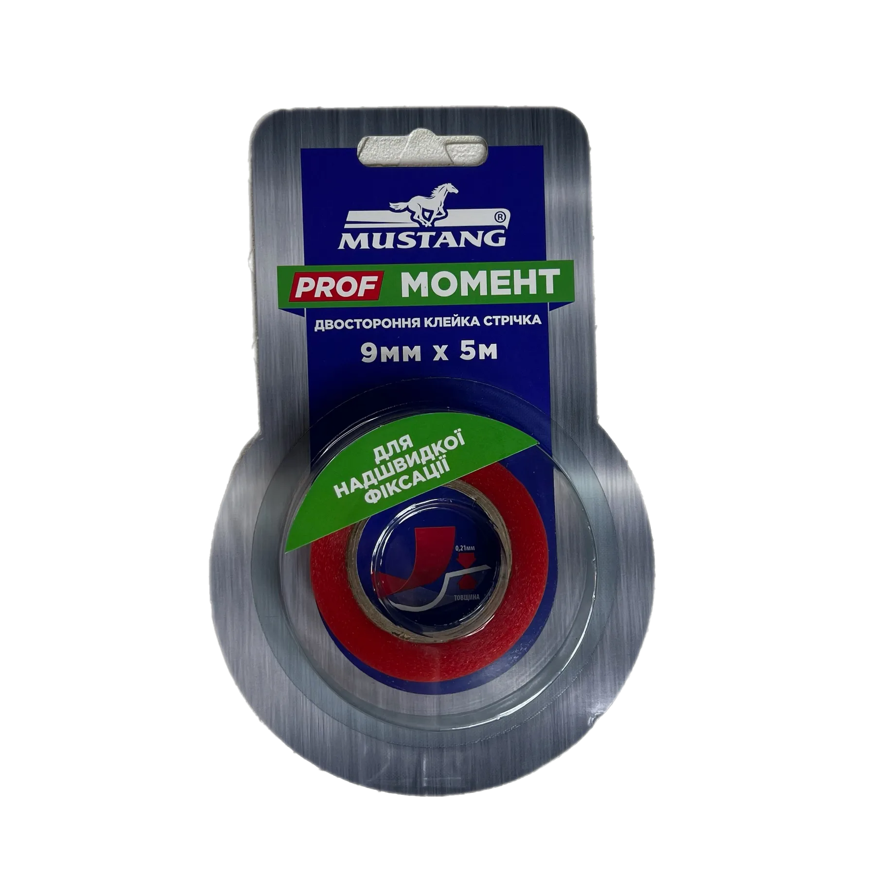 Лента двухсторонняя Mustang Prof moment 9 мм х 5 м Прозрачный