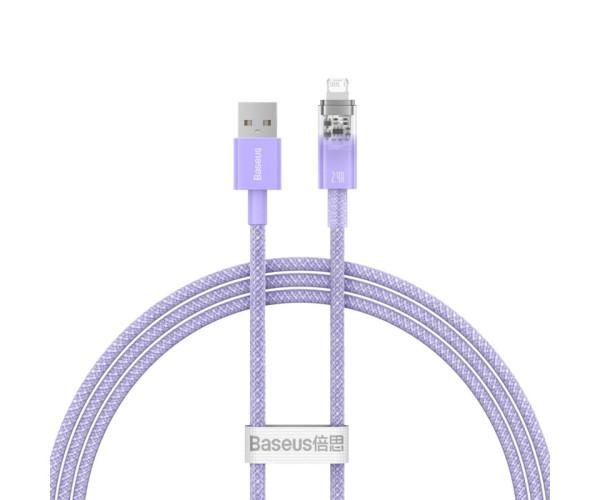Кабель USB BASEUS Explorer Smart Temperature Control USB to Lightning 2,4A 1 м Purple
