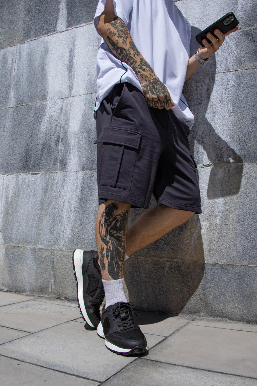 Шорты Cargo мужские весенне-летние трикотажные XXL Графит (26460/3/5) - фото 2 Шорты Cargo мужские весенне-летние трикотажные XXL Графит (26460/3/5) - фото 2