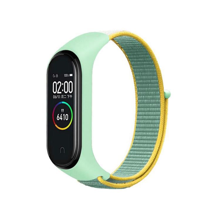 Ремешок Nylon Style BeCover для Xiaomi Mi Smart Band 7 Green-Yellow (707660)