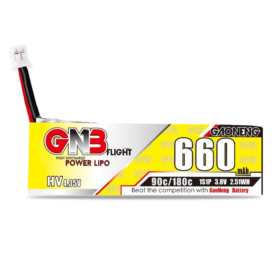 Батарея GNB 1S 660 mAh 3,8V 90C/180C PH2.0 з кабелем - фото 2