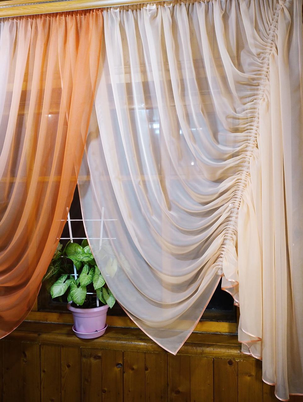 Занавеска короткая готовая Кетрин Персиковый (1566089397) - фото 4 Занавеска короткая готовая Кетрин Персиковый (1566089397) - фото 4