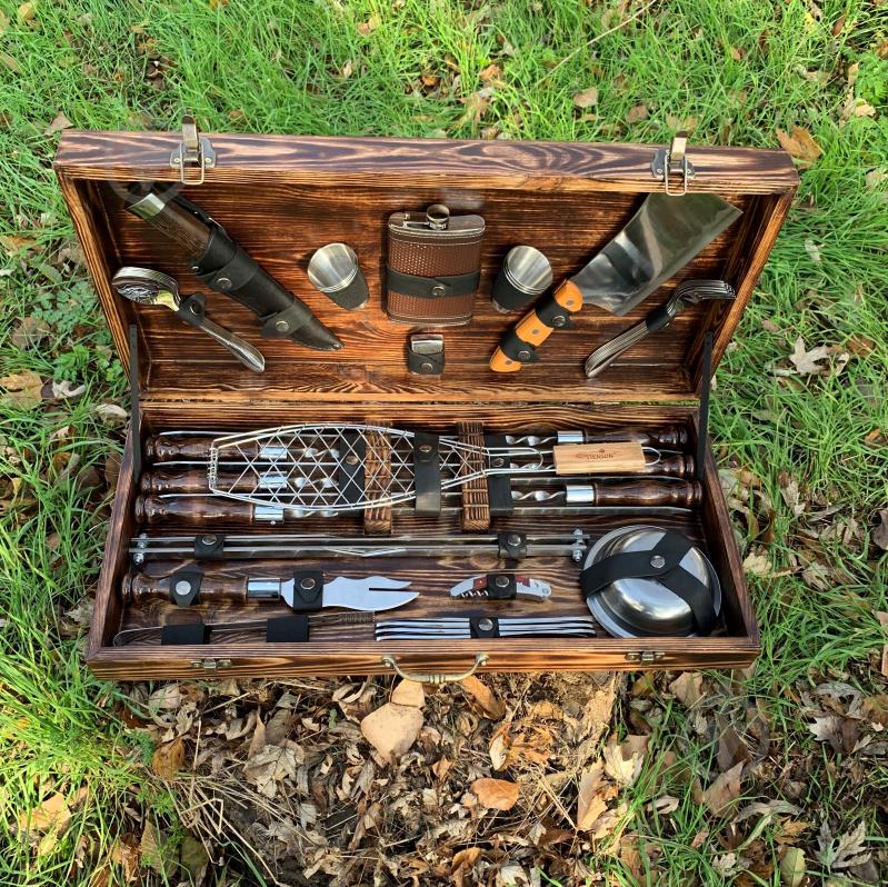 Набір шампурів Gorillas Market Бізон Gorillas BBQ у дерев'яній коробці (hub_XDSi53198) - фото 6 Набір шампурів Gorillas Market Бізон Gorillas BBQ у дерев'яній коробці (hub_XDSi53198) - фото 6