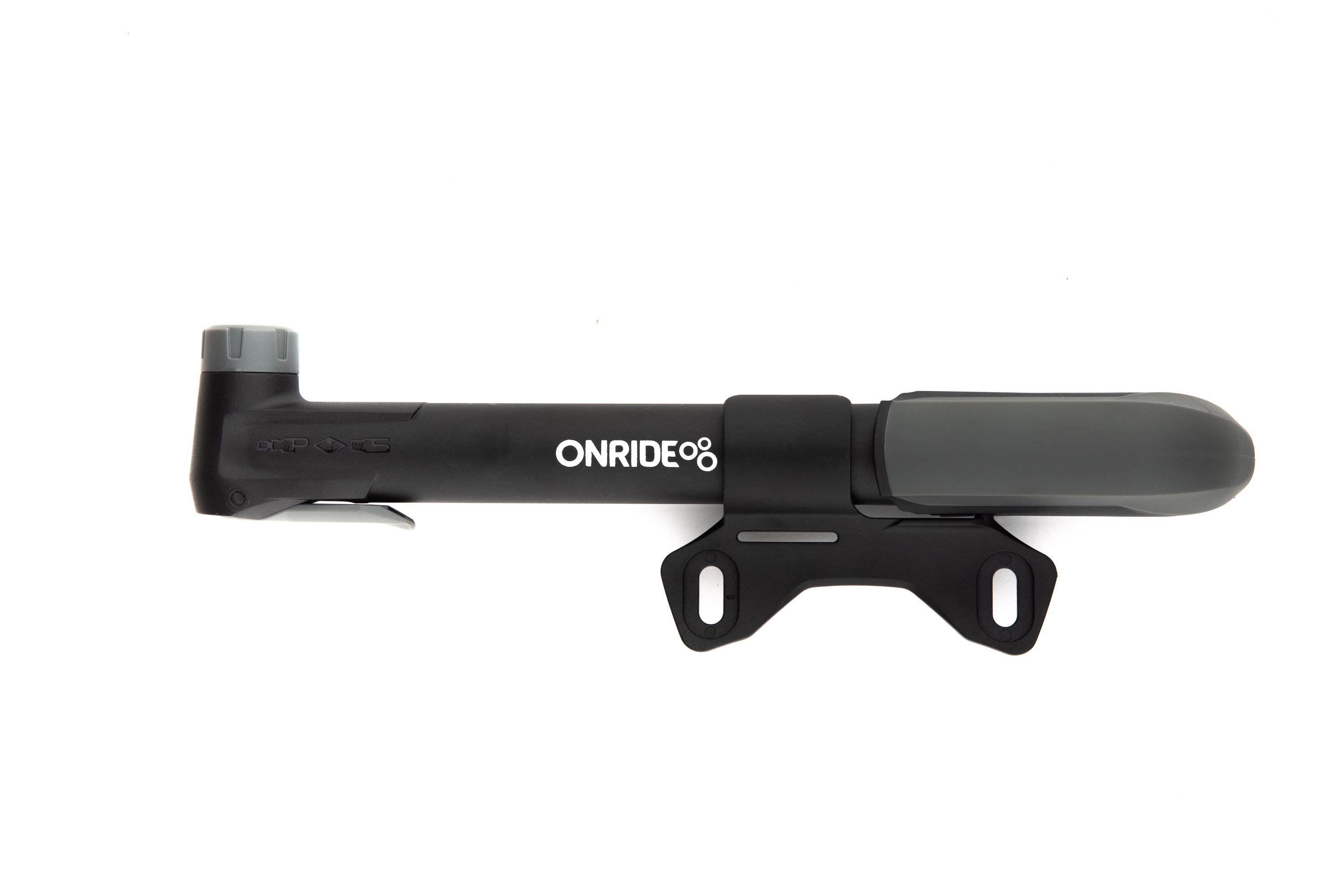 Насос велосипедный OnRide Mate 120PSI/8.3Bar AV/FV с умной головкой компактный пластиковый Черный (69311100037)