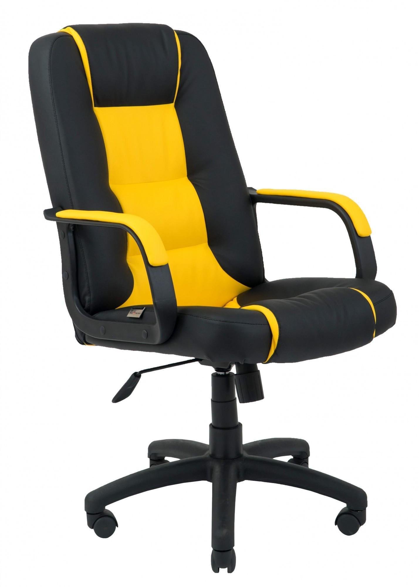 Кресло офисное компьютерное Chelsea Fly 2230-2240 ПлаStick Рич М2 AnyFix Желто-черный