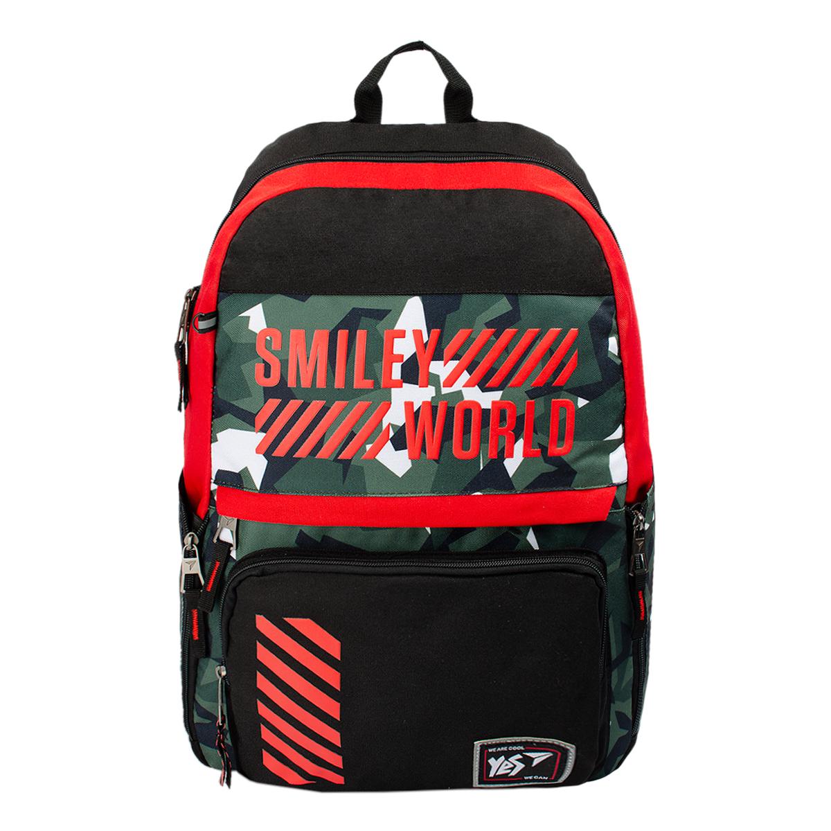 Рюкзак молодежный YES Т-82 Smiley World Military boy с пеналом (558290)