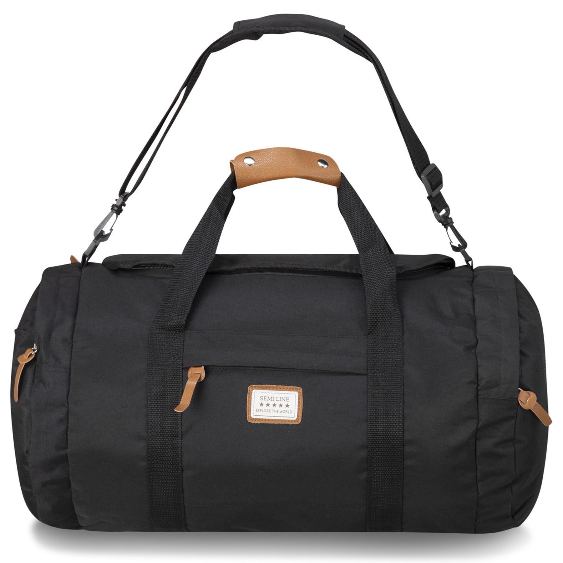 Сумка дорожня SEMI LINE 49 Black (A3028-1) - фото 2 Сумка дорожня SEMI LINE 49 Black (A3028-1) - фото 2