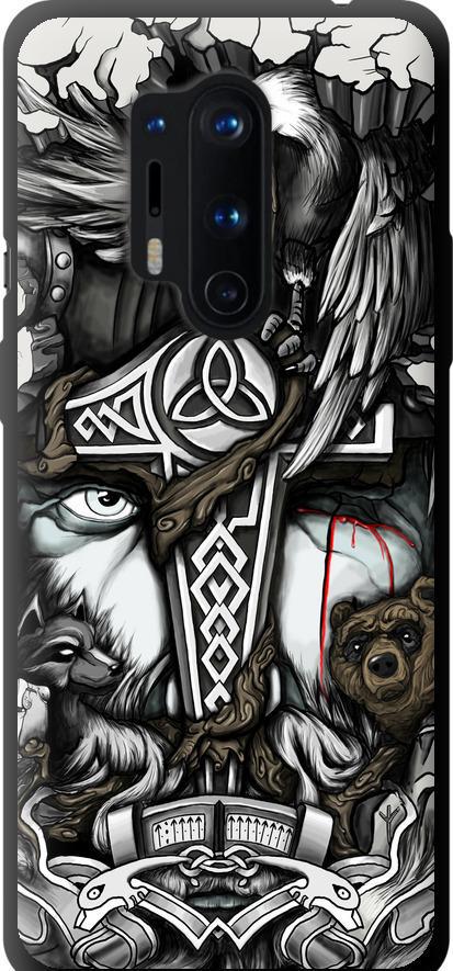Чехол на OnePlus 8 Pro Тату Викинг (4098b-1896-42517)