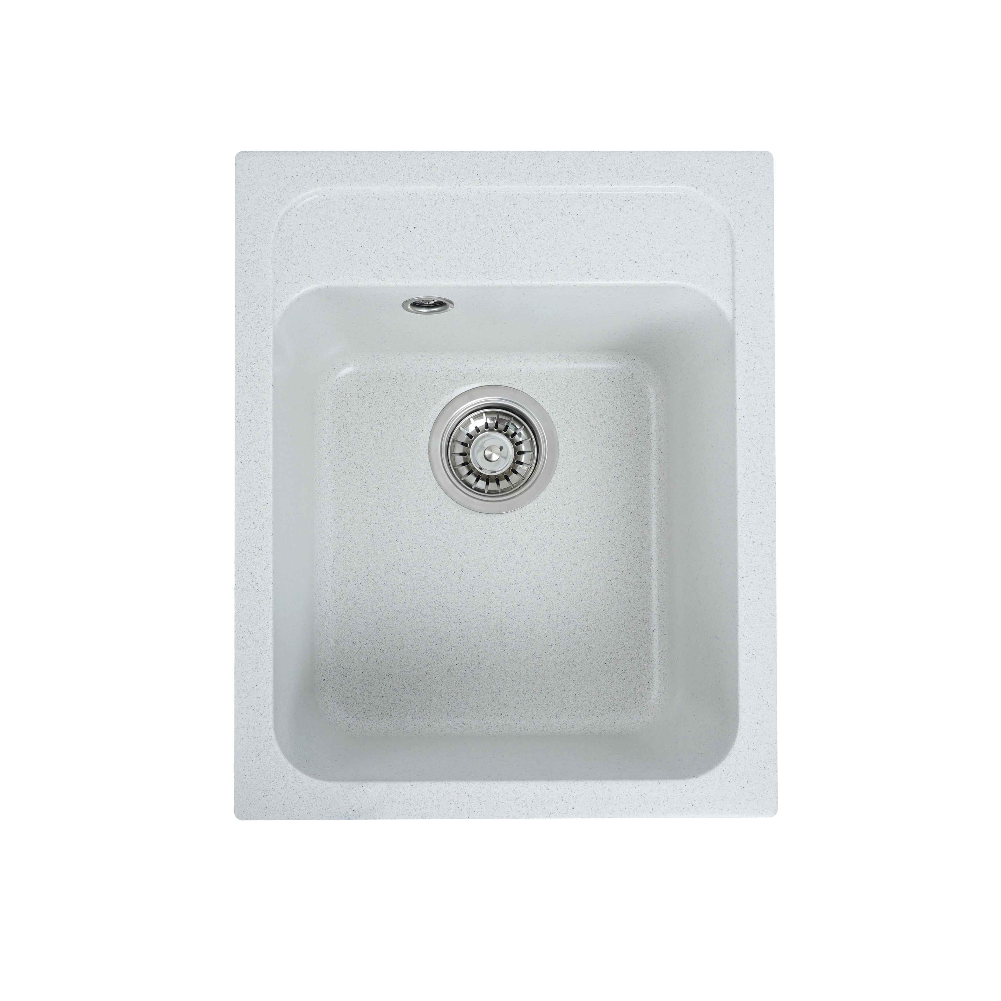 Мойка для кухни Platinum 4050 Ruby гранит глянец Белый в точку (000024940)