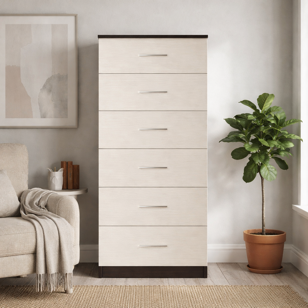 Комод V-Star S4 на 6 ящиков ЛДСП 600х1348х420 мм Венге комби (33968521) Комод V-Star S4 на 6 ящиков ЛДСП 600х1348х420 мм Венге комби (33968521)