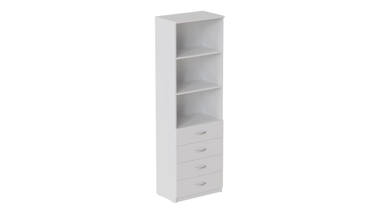 Шкаф Ferrum-decor Анжело на 3 полки с 4 ящиками ДСП 16 мм 1900x600x380 мм Белый (FRD-104983)