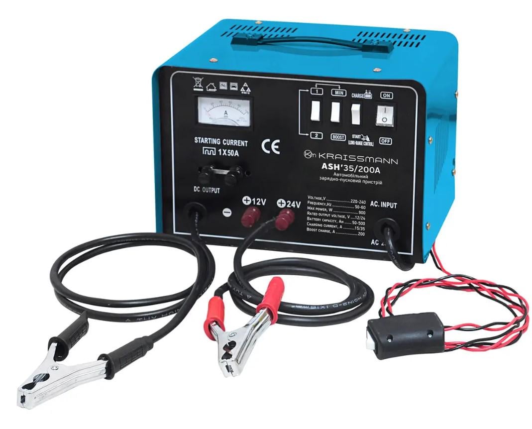 Пристрій зарядний KRAISSMANN 200 A/1200 Вт, 12/24 В/15-35 А/200 А (ASH'35)