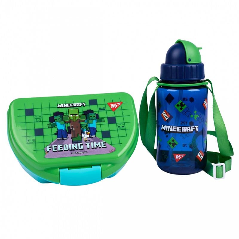 Набір Minecraft 450144 контейнер для їжі 350 мл та пляшечка 360 мл (450144) - фото 2 Набір Minecraft 450144 контейнер для їжі 350 мл та пляшечка 360 мл (450144) - фото 2