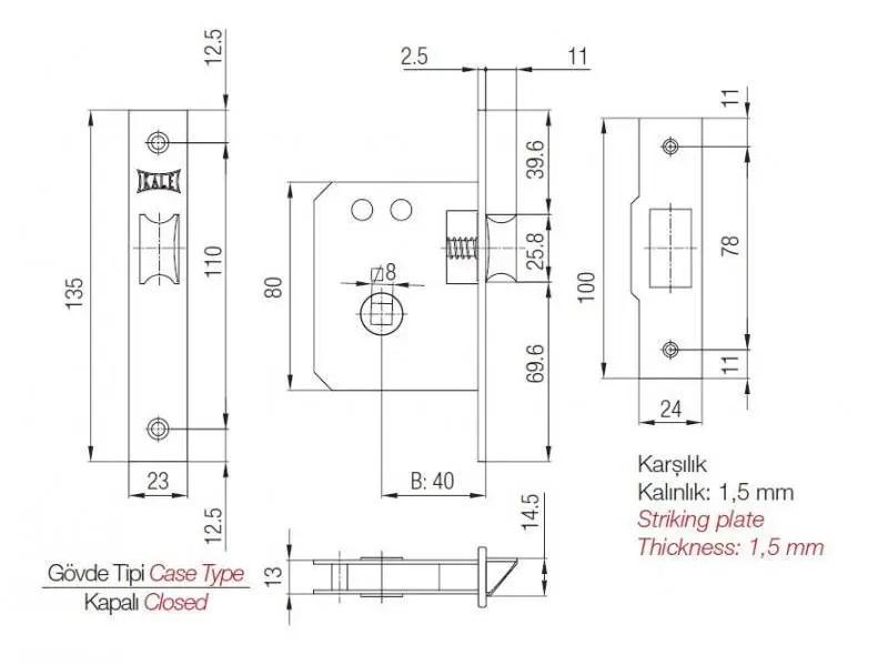 Задвижка 251 бексет никель 40 мм (1-30162) - фото 2 Задвижка 251 бексет никель 40 мм (1-30162) - фото 2