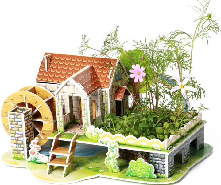 3D Пазл My Zalipoo Радужный домик с живым растением(Z-006)