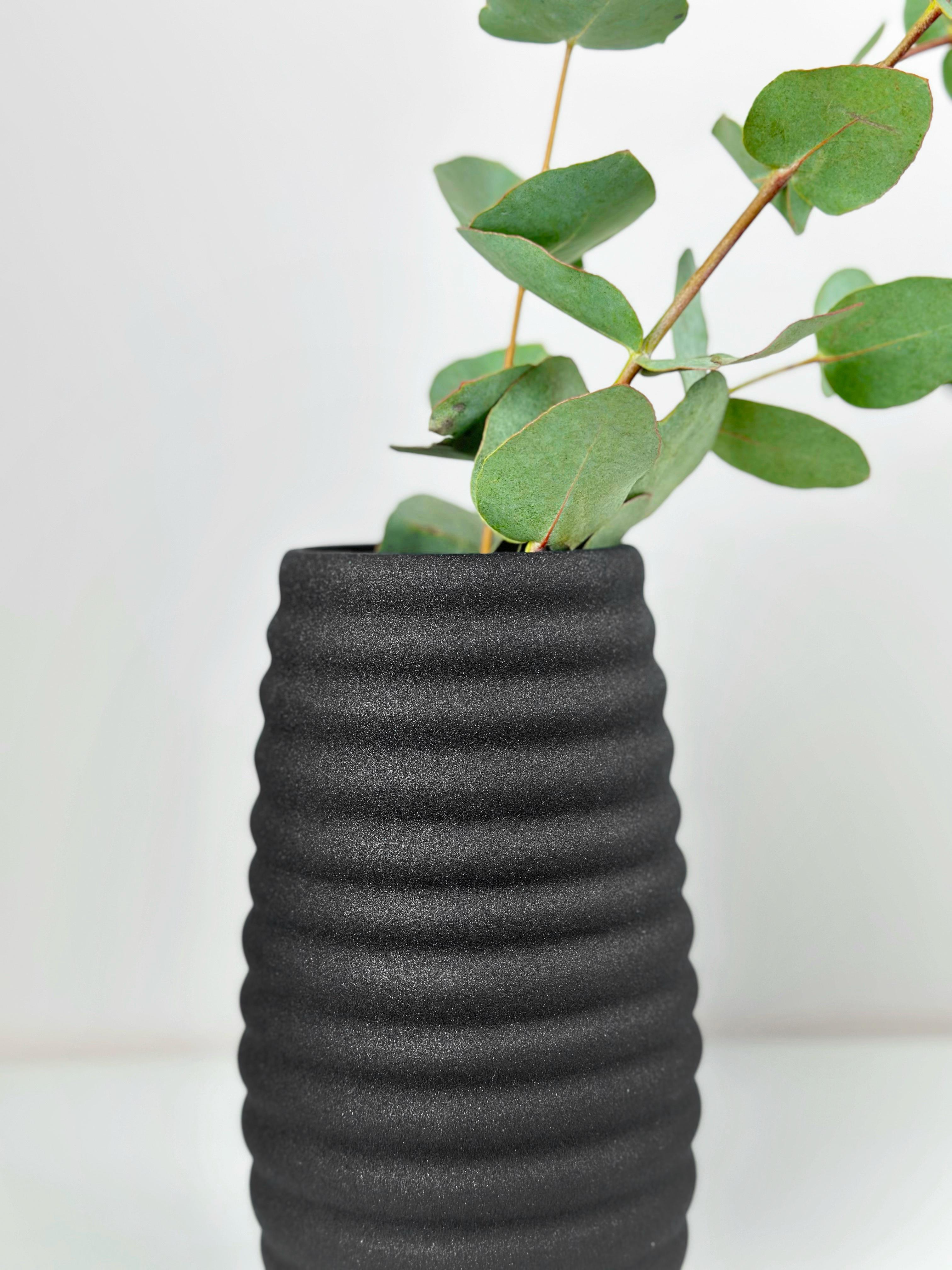 Ваза для квітів та декору глиняна керамічна Вулик 20 см Чорний (4001-6) - фото 8