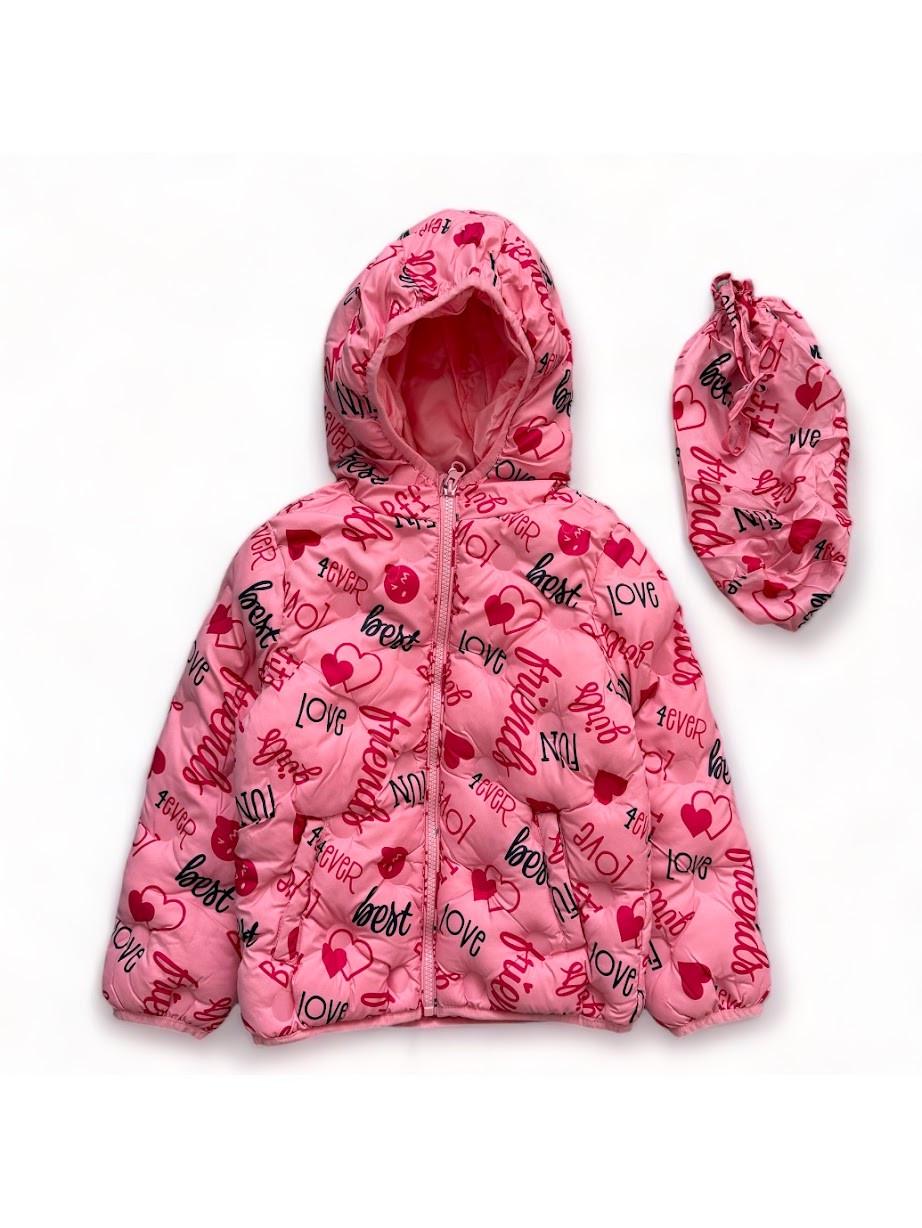 Куртка детская Chicco баллонная с сумкой 5-6 лет 116 см Розовый (2087347569)