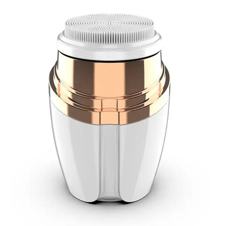 Щетка массажная для чистки лица Face-Cleaner аккумуляторная ультразвуковая 3 режима/3 насадки (35048997)
