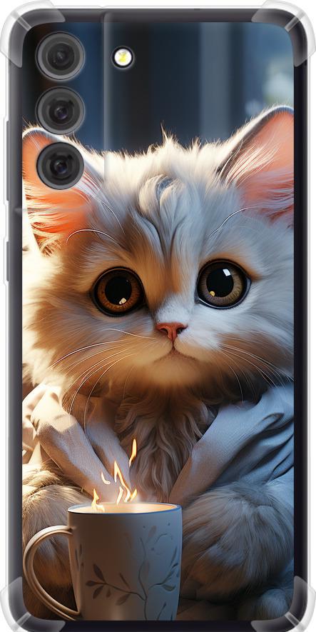 Чехол на Samsung Galaxy S21 FE White cat (5646sp-2302-42517)