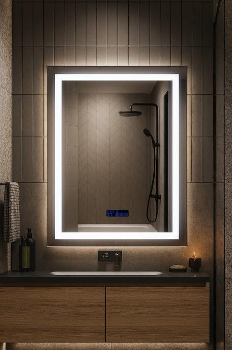 Дзеркало з підсвіткою та підігрівом Rimini Rectangular 800x600 мм (1027) - фото 3 Дзеркало з підсвіткою та підігрівом Rimini Rectangular 800x600 мм (1027) - фото 3