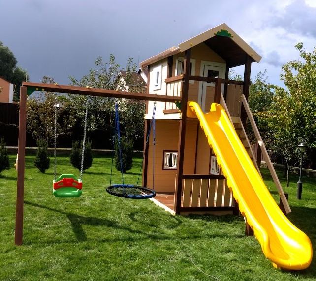 Горка для игровой площадки из литого пластика 3,5 м Желтый (1869045139) - фото 3 Горка для игровой площадки из литого пластика 3,5 м Желтый (1869045139) - фото 3