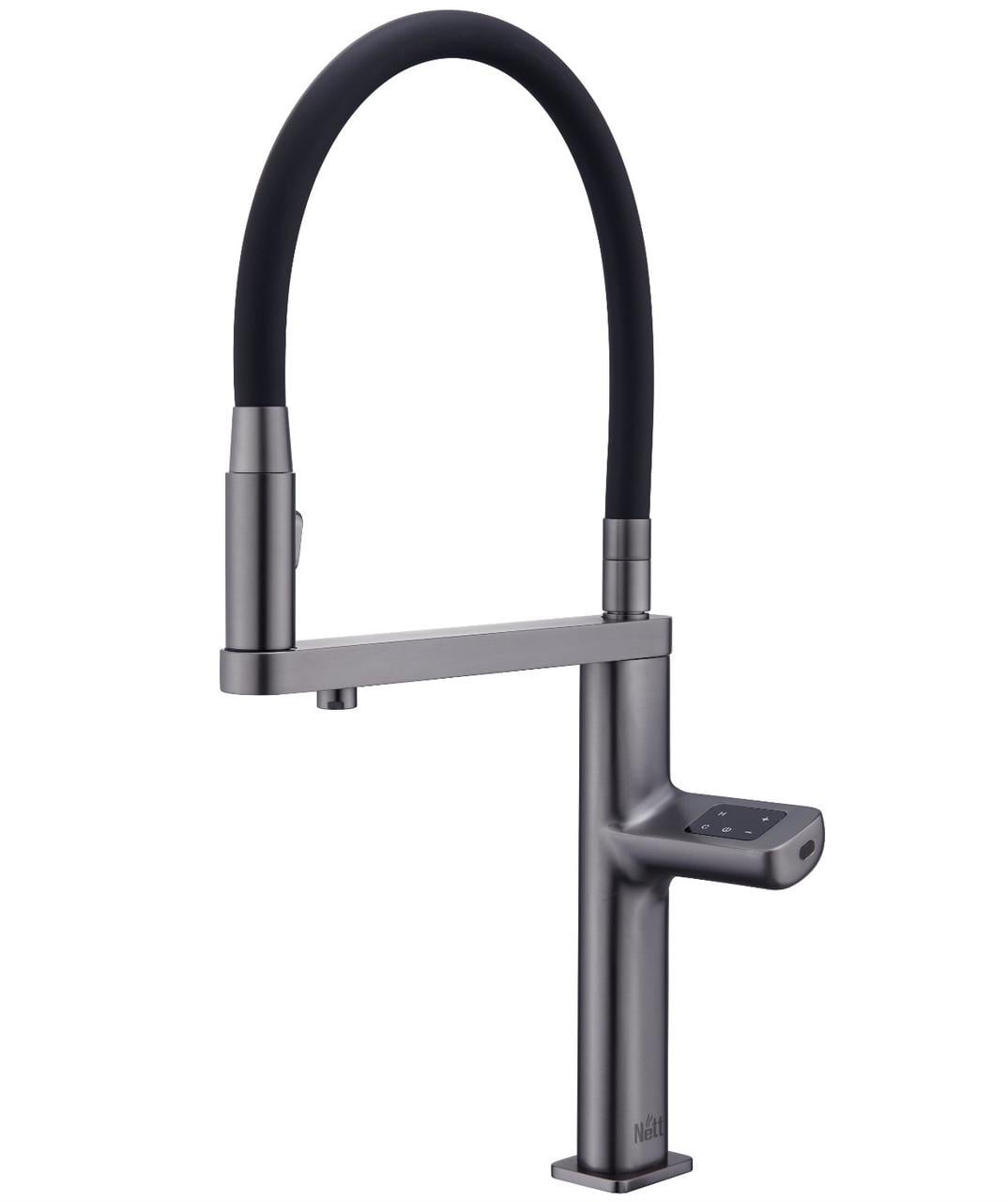 Смеситель кухонный Nett AG-43 сенсорный с фильтрованной водой Графитовый (2999642984)