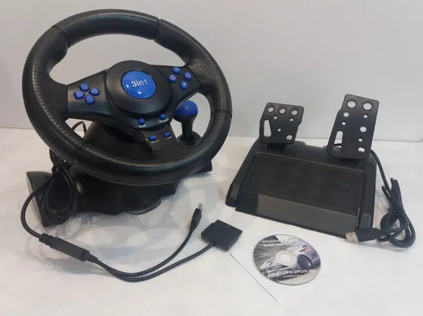 Кермо ігрове Vibration Steering Wheel мультимедійне 3в1 - фото 2