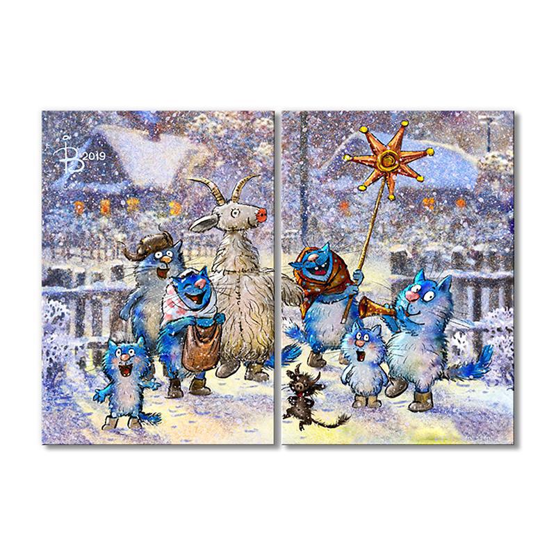 Модульная картина Колядниця 2 модуля 30х45 см