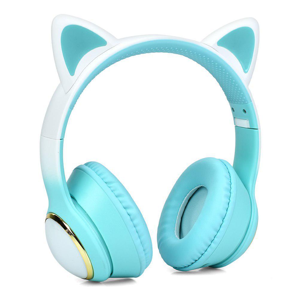 Наушники AKZ65 Bluetooth с ушками до 10 м FM-радио TF-слот 32 Ом 20 Гц-20 кГц Голубой (26862364)