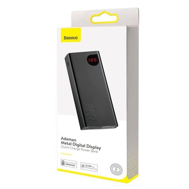 Повербанк BASEUS Adaman 20000 mAh 22,5W QC3.0/PD3.0 Черный - фото 8