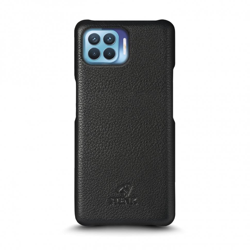 Кожаная накладка Stenk Cover для OPPO Reno4 Lite Черный (69382)