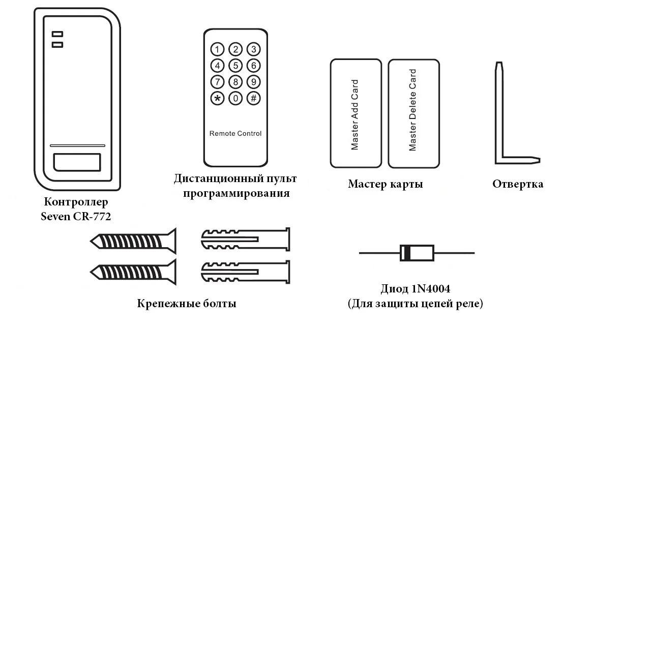 Контроллер доступа со считывателем SEVEN CR-7462b (CR7462b) - фото 4