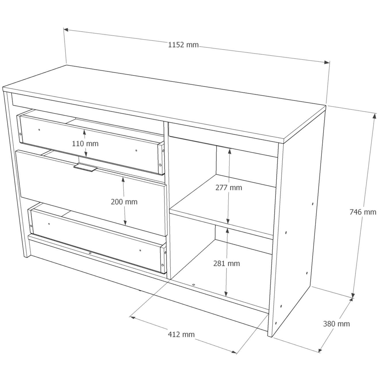 Комод Everest Сити 1150 1152х380х746 мм Сонома/Графит (11414) - фото 6 Комод Everest Сити 1150 1152х380х746 мм Сонома/Графит (11414) - фото 6