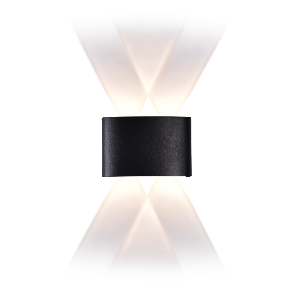 LED-светильник фасадный Velmax V-CTL-WL-005х4 4W 3000K 240 Lm IP54 Черный (28687559)