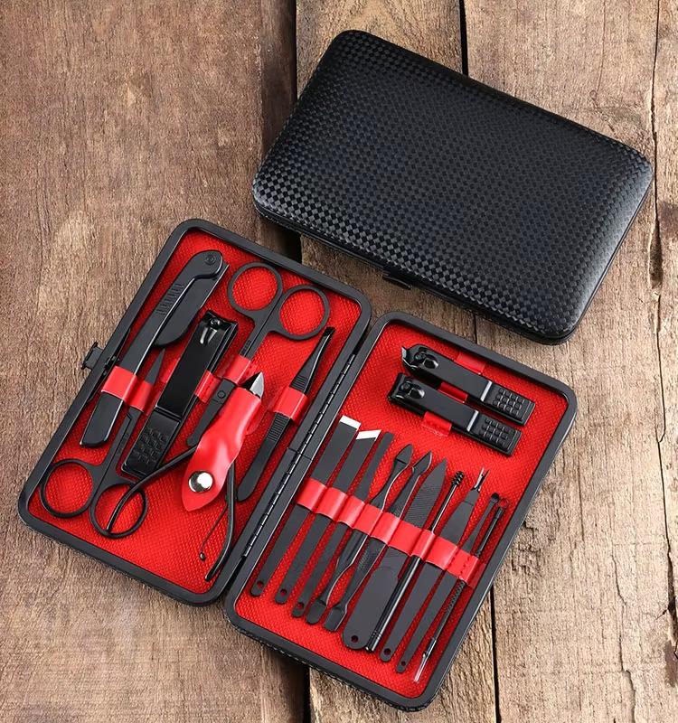 Набір інструментів для манікюру та педикюру 18 шт. Чорний - фото 6 Набір інструментів для манікюру та педикюру 18 шт. Чорний - фото 6