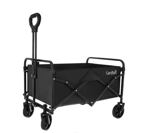 Тележка складная садовая для покупок и сада грузоподъемностью 100 кг 90 л Черный