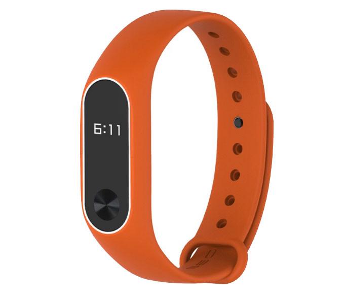 Силиконовый ремешок Primo для фитнес-браслета Xiaomi Mi Band 2 Orange/White (452665173) - фото 2