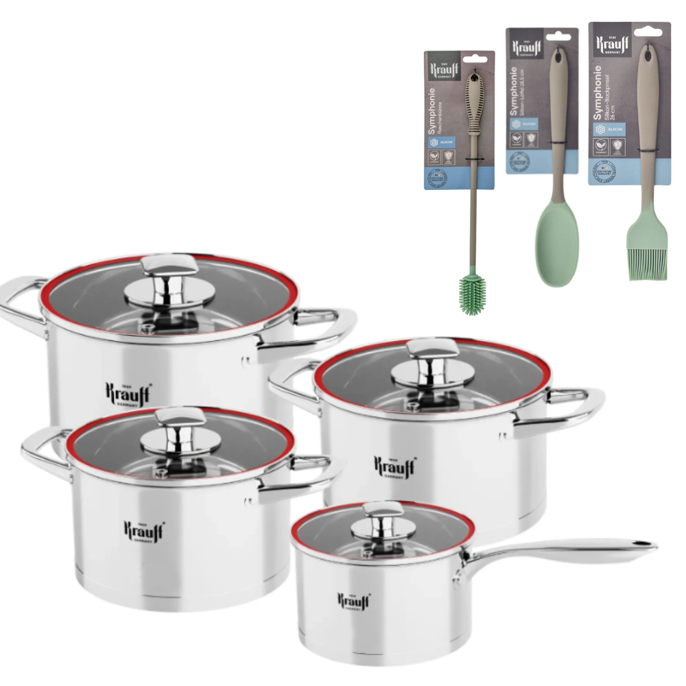 Набор кастрюль Krauff Prime Chef с кухонными принадлежностями 10 пр. (26059416)