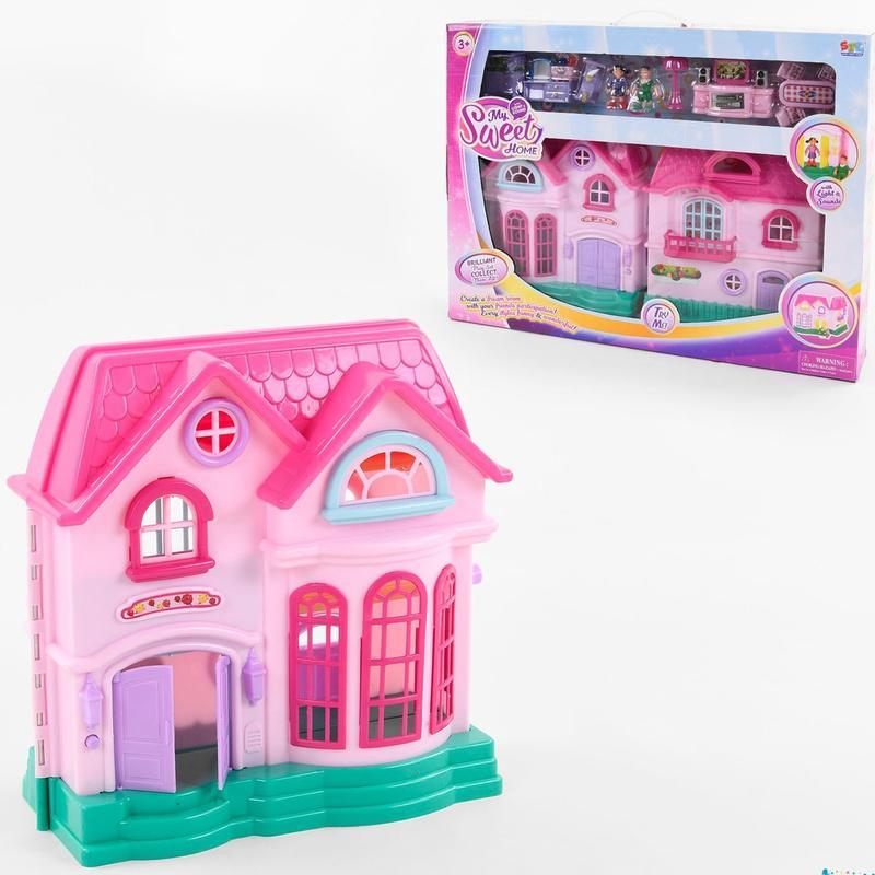 Домик кукольный игровой двухэтажный с мебелью и фигурками (2132707290) - фото 2 Домик кукольный игровой двухэтажный с мебелью и фигурками (2132707290) - фото 2