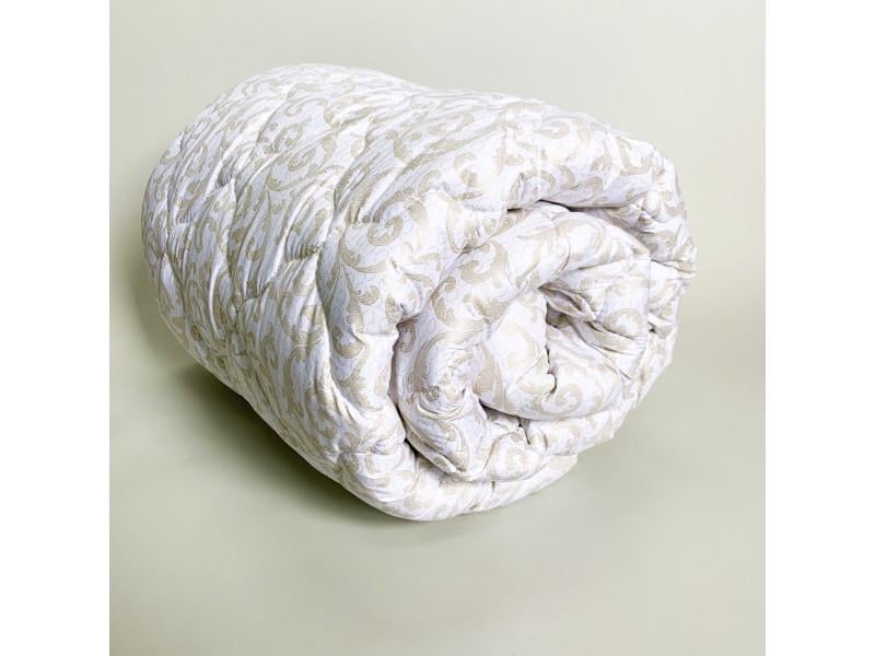 Одеяло микрофибра евро 10185 Белый с бежевым (DR009717)