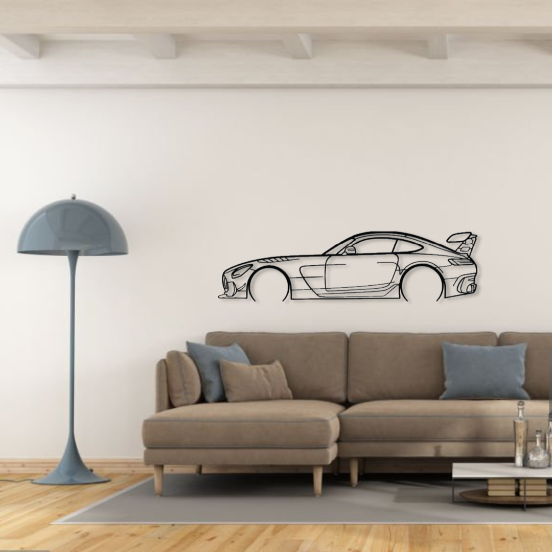 Декор на стену авто Mercedes AMG GT из металла 120 см (auto207)