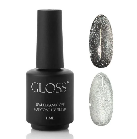 Топ для гель-лаку GLOSS 11 мл Cat eye flash top coat (1211)