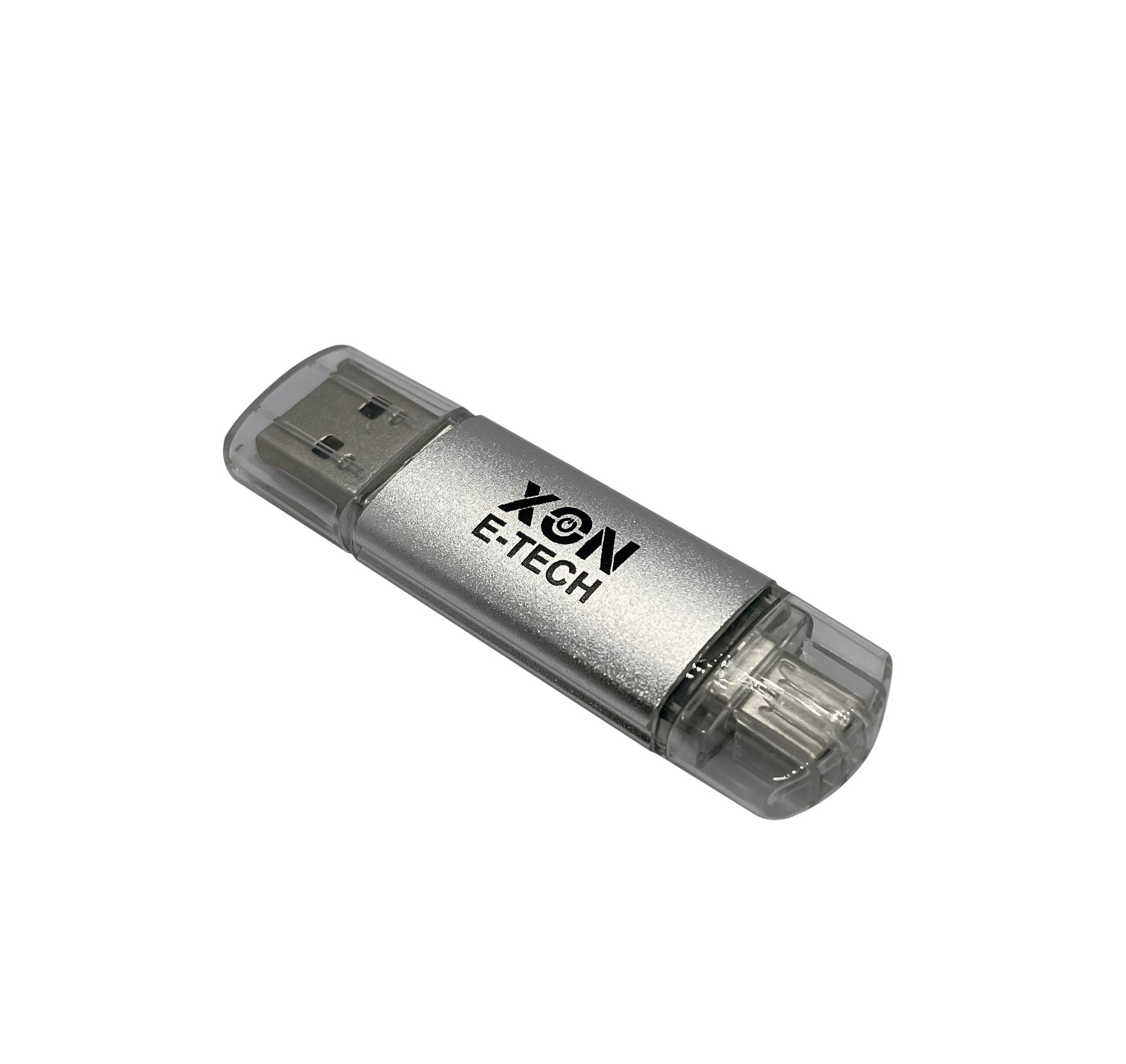 Флеш-пам'ять USB XON FlashDrive DuoConnect 128 Гб Сірий (FX3DX128MS 7607) - фото 4