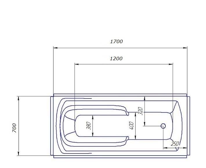Ванна акрилова Redokss San PESCARA 1700х700 мм - фото 6 Ванна акрилова Redokss San PESCARA 1700х700 мм - фото 6