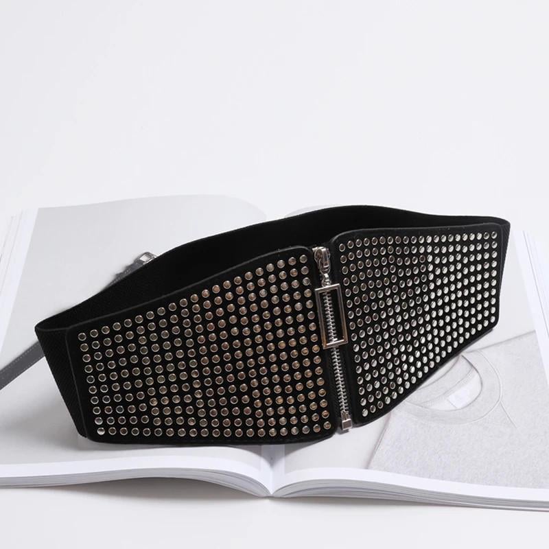 Корсет на блискавці з металевими вставками S/M/L 70-95 см